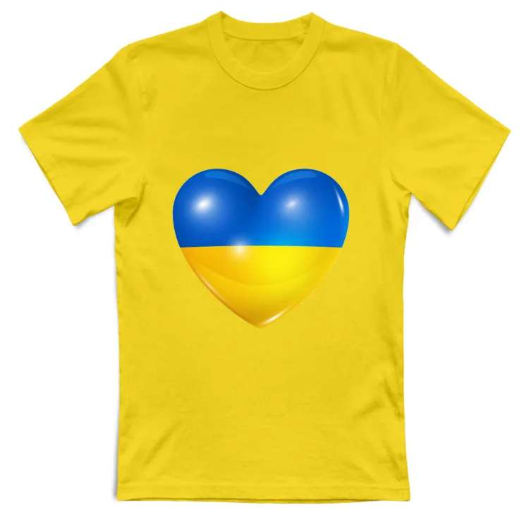 Ukraine flag heart