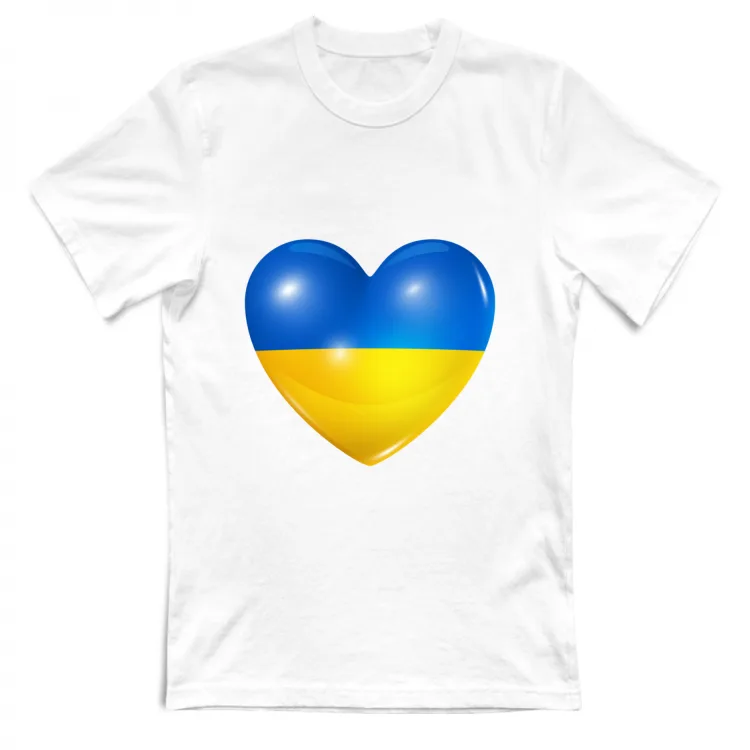 Ukraine flag heart