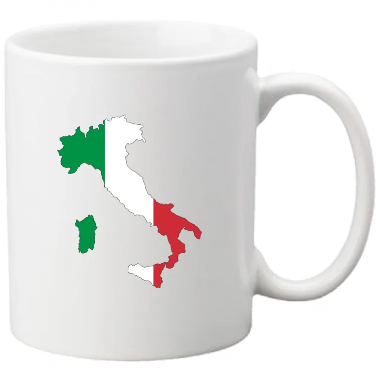 Italy flag map