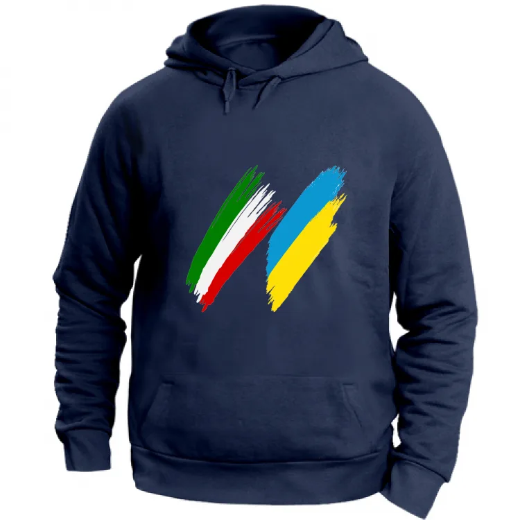 Italy Ukraine flags brush