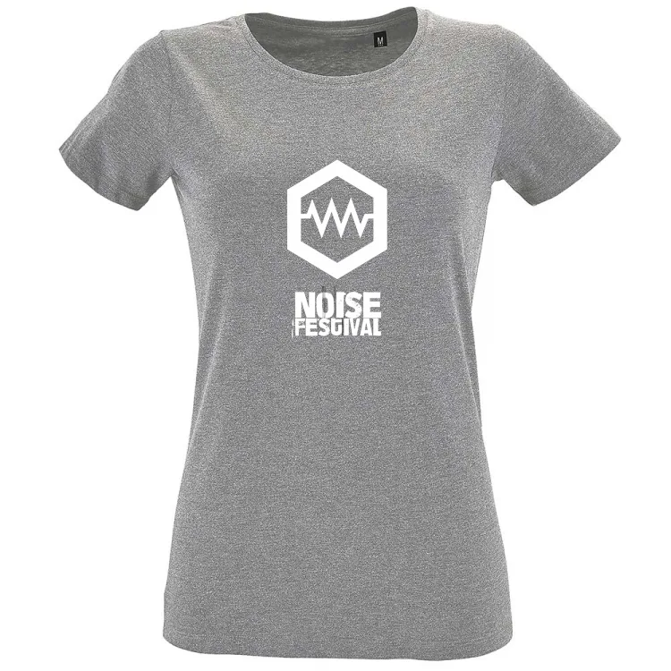 t-shirt donna fitness noise festival grigia