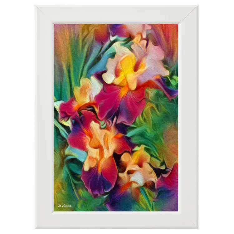 Iris poster in cornice 