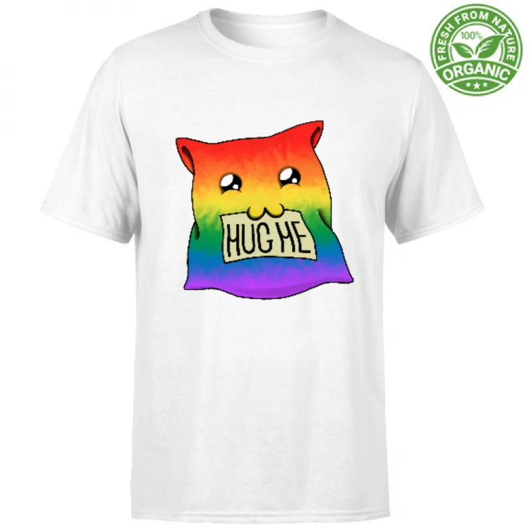 Rainbow Cat Pillow "Hug me"