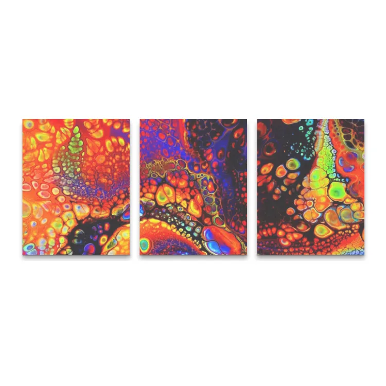 Canvas 3Panels mix color