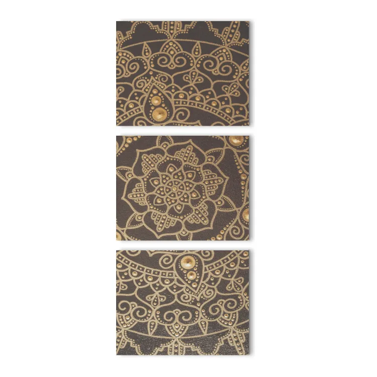 Canvas 3 Vertical Panels mandala