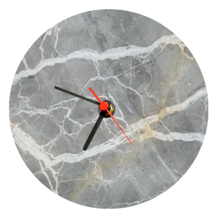 Round Glass Clock marmo