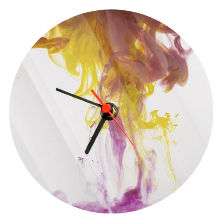 Round Glass Clock watercolor