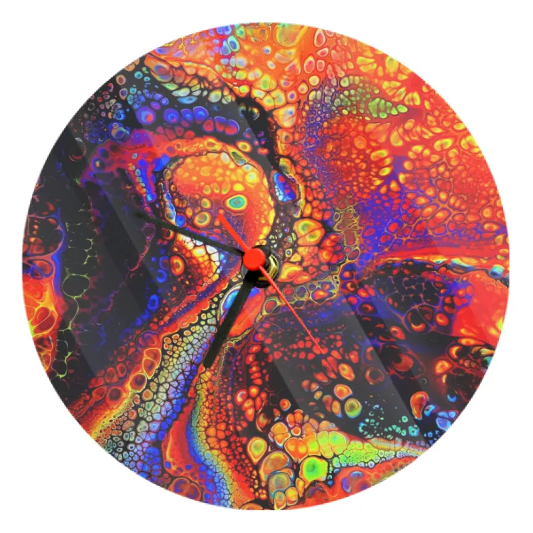 Round Glass Clock fluid