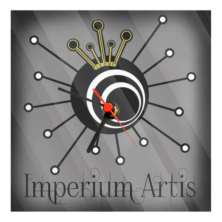 Clock in smooth glass Imperium Artis