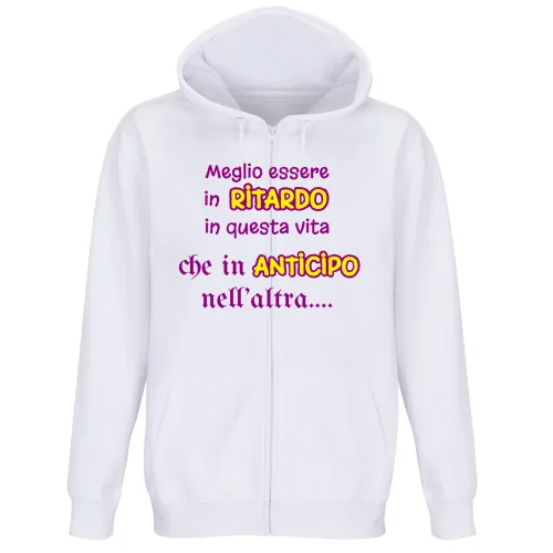 Felpa Premium Cappuccio Zip
