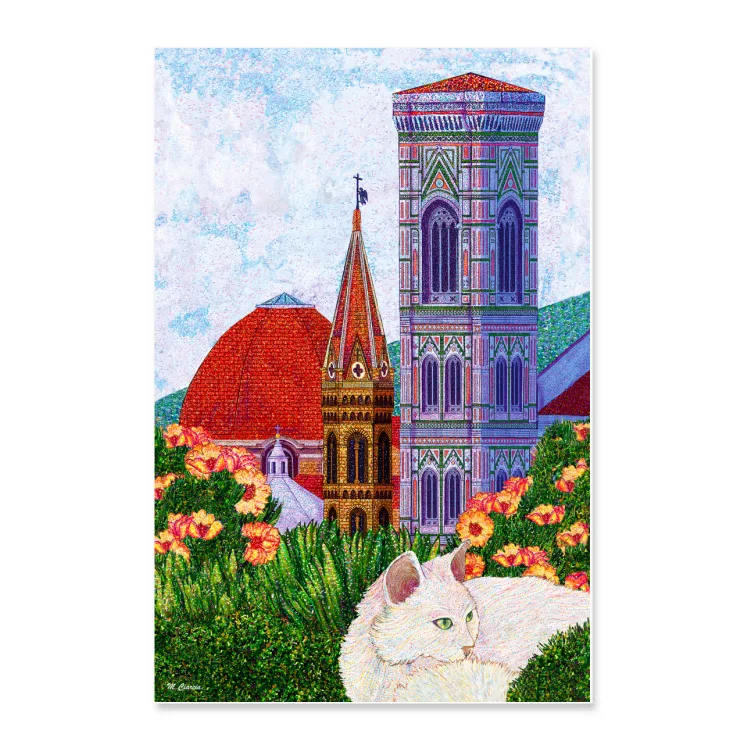 Gatto fiorentino poster su carta fotografica 30x45