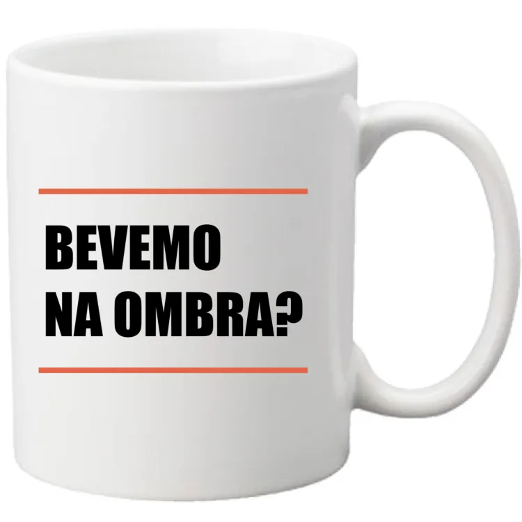 BEVEMO NA OMBRA-TAZZA BIANCA