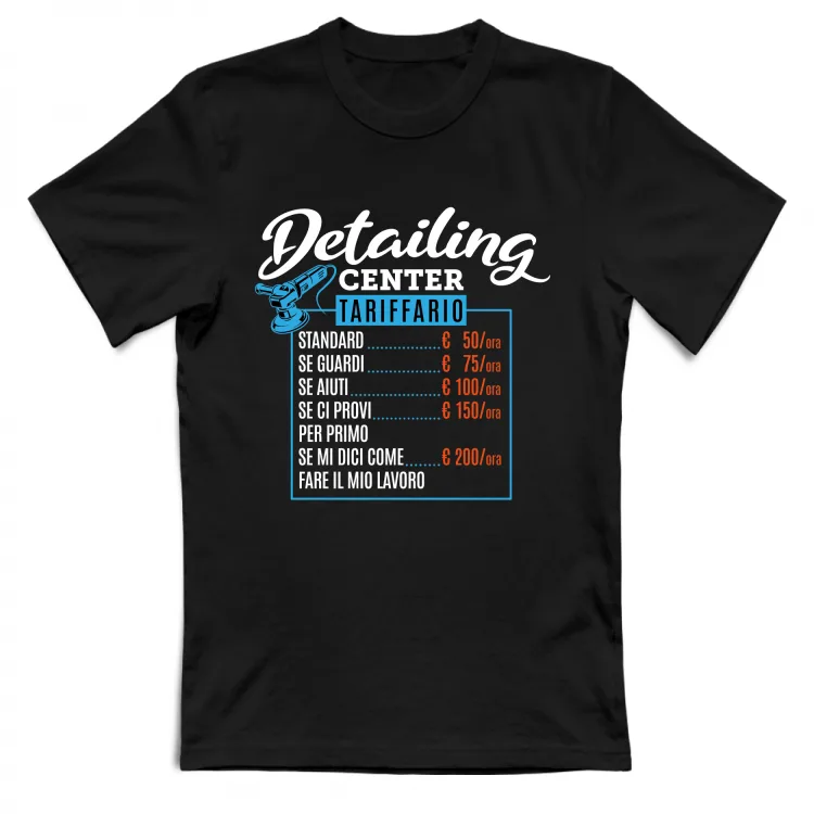 T-Shirt Detailing Tariffario