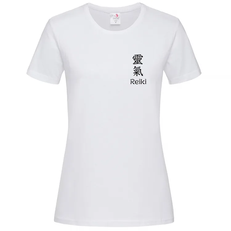 T-Shirt donna fit kanji Reiki - colori chiari