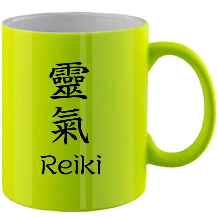 Tazza fluo con kanji Reiki