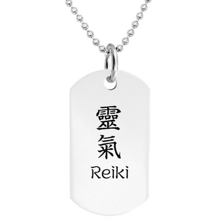 Medaglietta con kanji Reiki