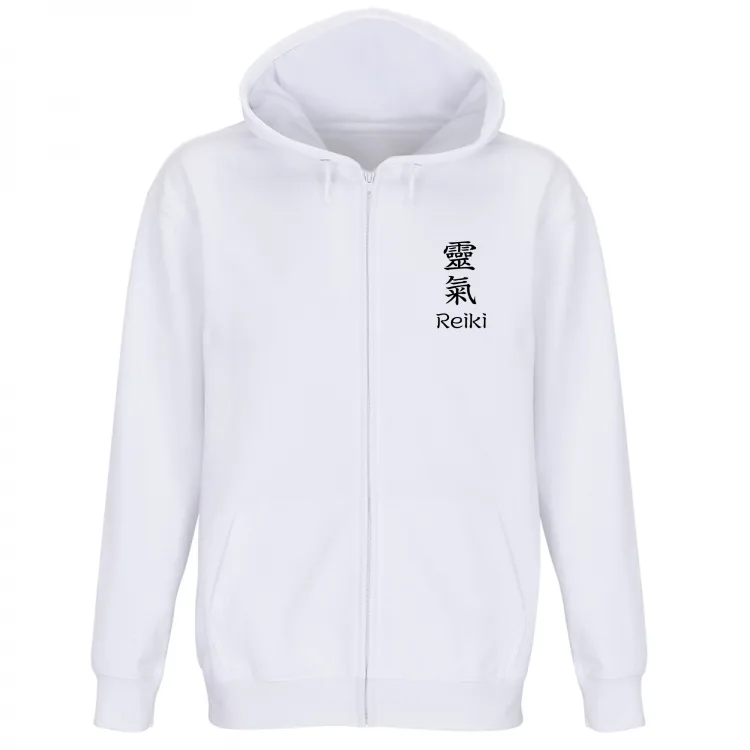 Felpa unisex cerniera kanji Reiki - col chiari