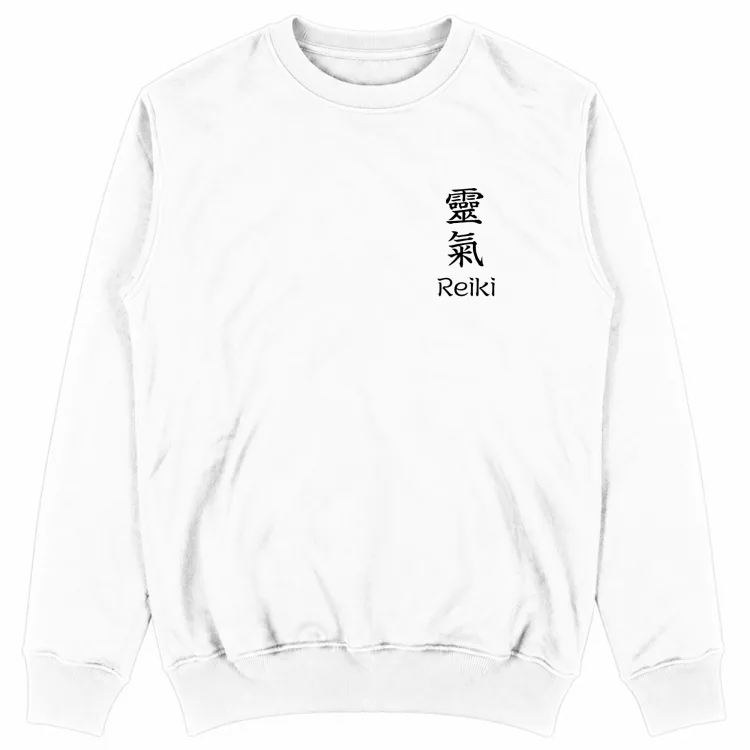 Felpa unisex senza cappuccio con kanji Reiki
