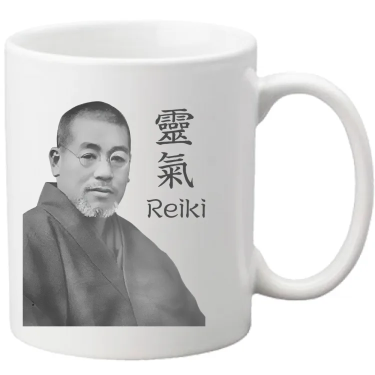 Tazza con immagine Usui e kanji Reiki