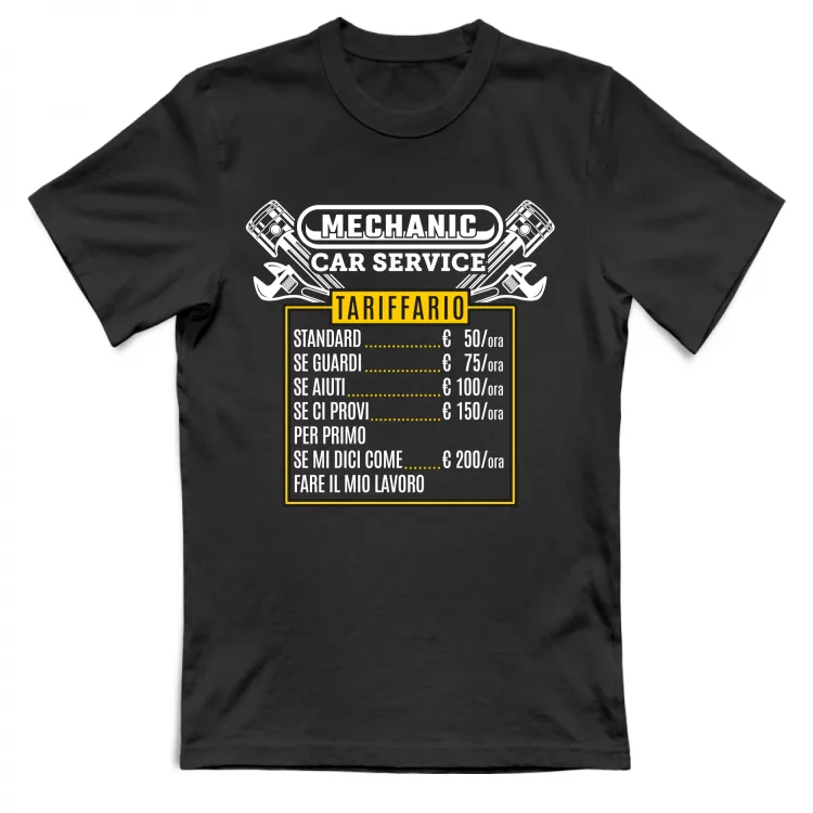 T-Shirt Mechanic Tariffario