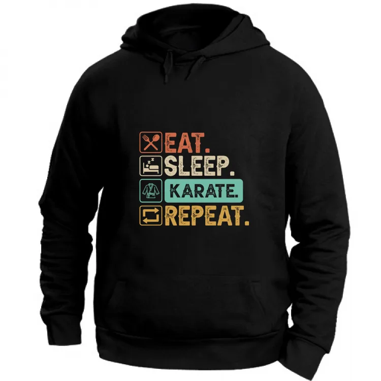 Felpa unisex 3XL Eat, Sleep, Karate , Repeat