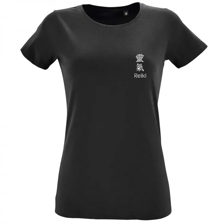 T-Shirt donna fit kanji Reiki - colori scuri