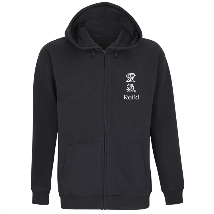 Felpa unisex cerniera kanji Reiki - col scuri