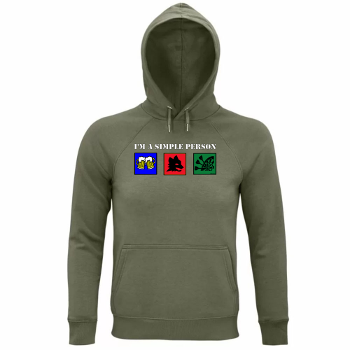 Felpa Organica Unisex Cappuccio