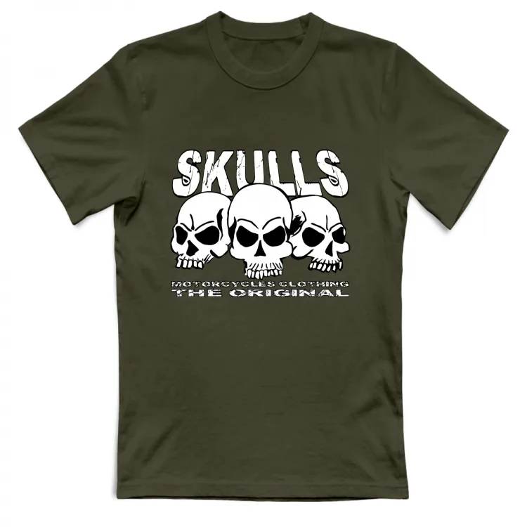 Skulls Rock Biker T-Shirt