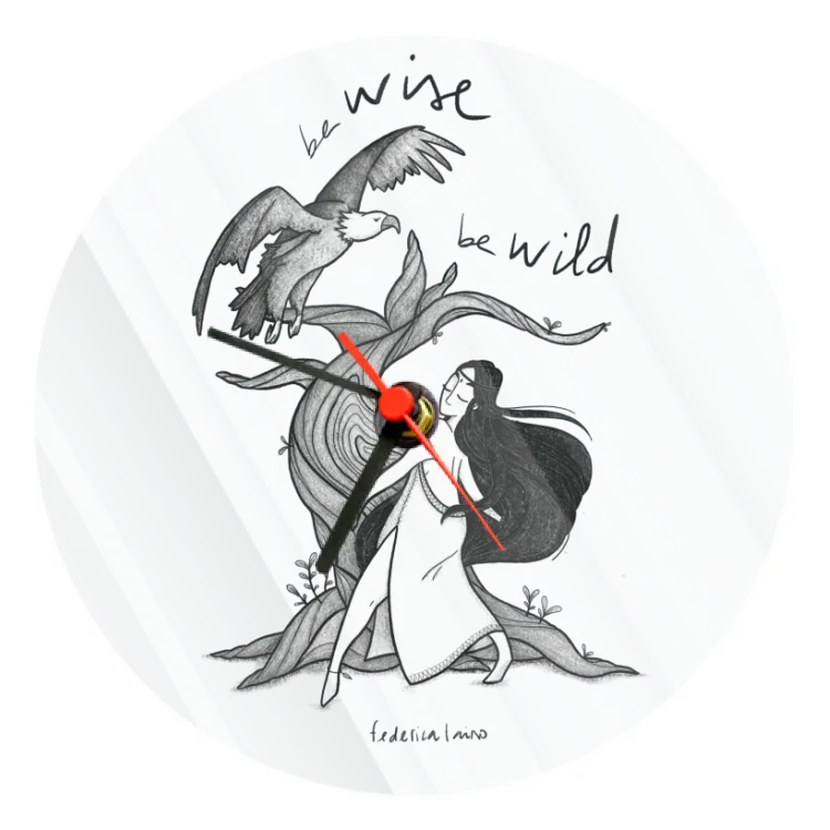 Be Wise and Wild - Clock