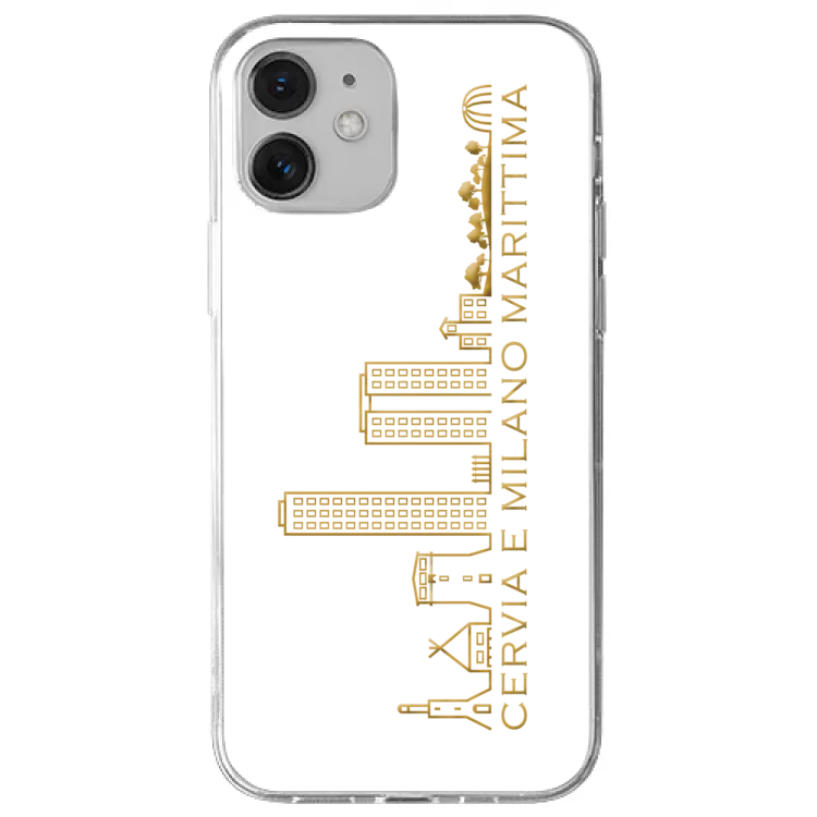 iPhone 12 cover trasparente/oro