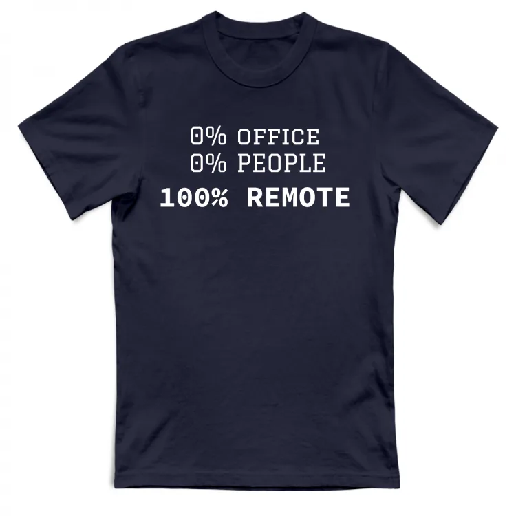 100% remote Tshirt Black