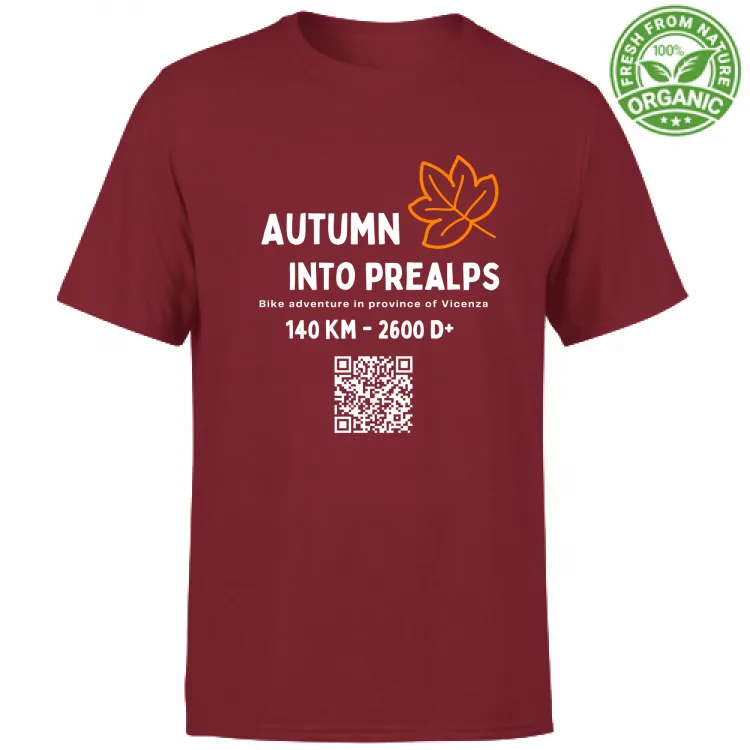 T shirt in cotone organico Autumn Into Prealps