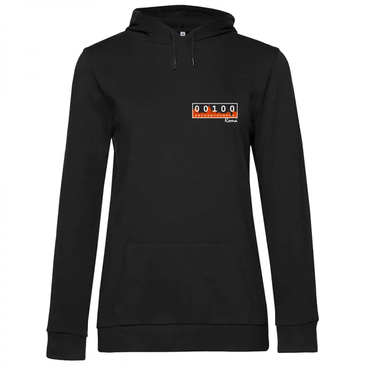 Felpa donna cappuccio colori scuri classic logo