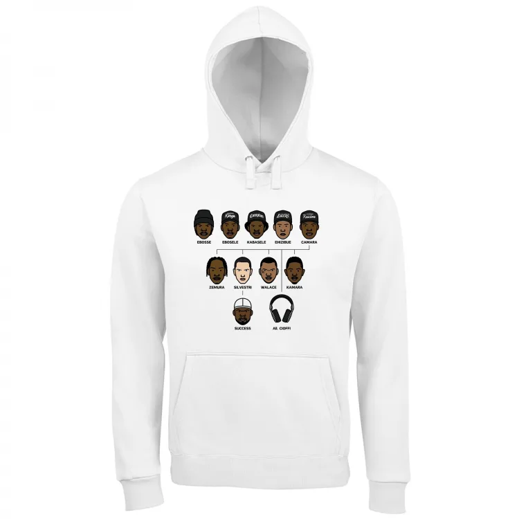 Felpa con cappuccio Udinese hip hop 80% cotone