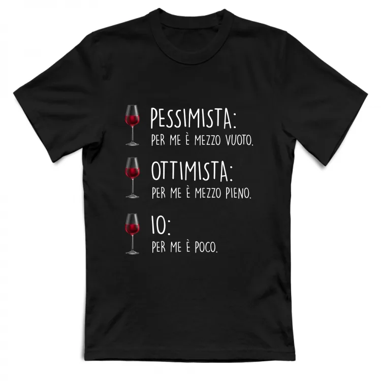 Pessimista, ottimista, io - Scritte Divertenti