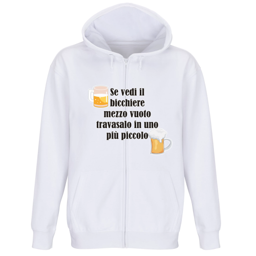 Felpa Premium Cappuccio Zip