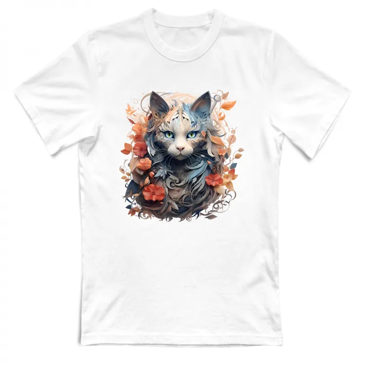 Gatto e fiori