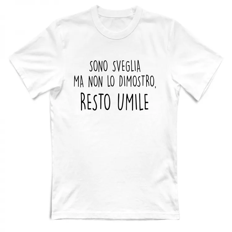 Sono sveglia - Scritte Divertenti - Chiara