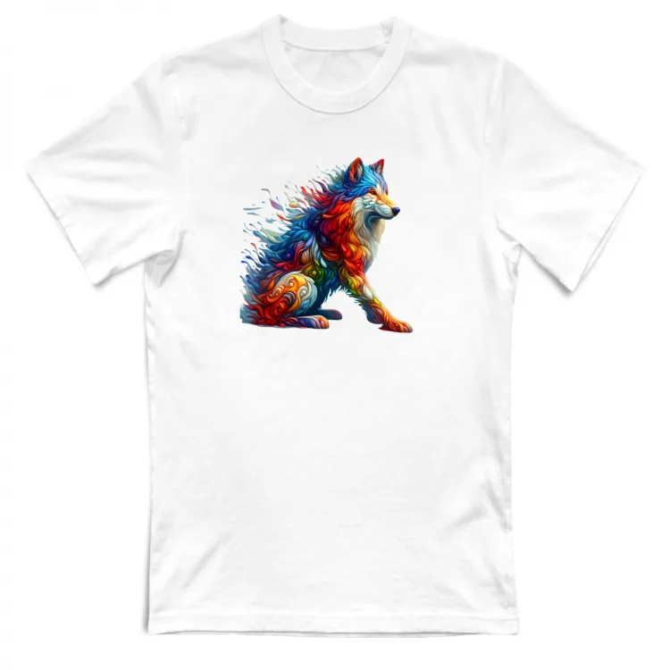Lupo intero colorato