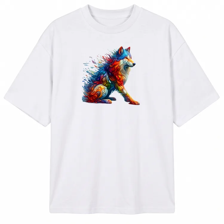 Lupo intero colorato