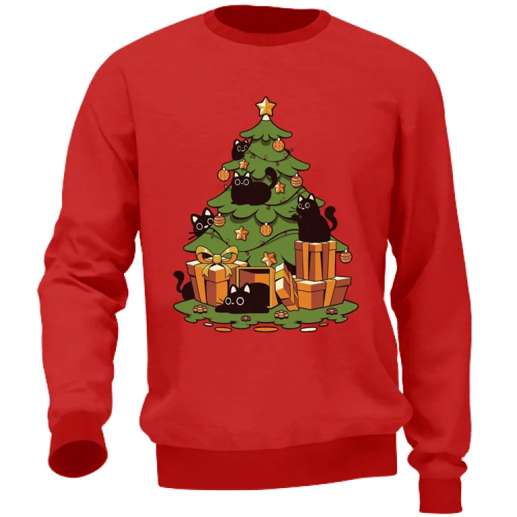 felpa (unisex) "christmas cat" 