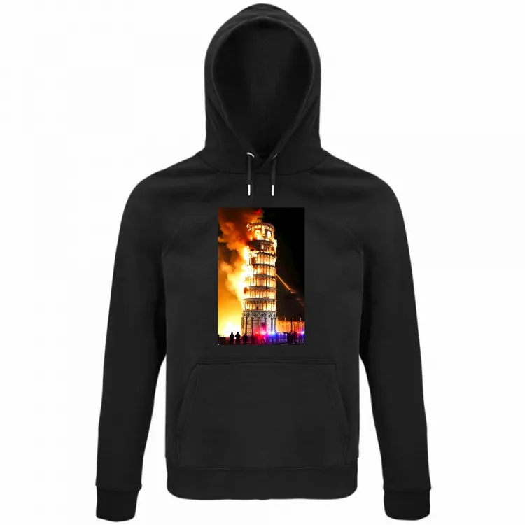 Torre di Pisa in fiamme