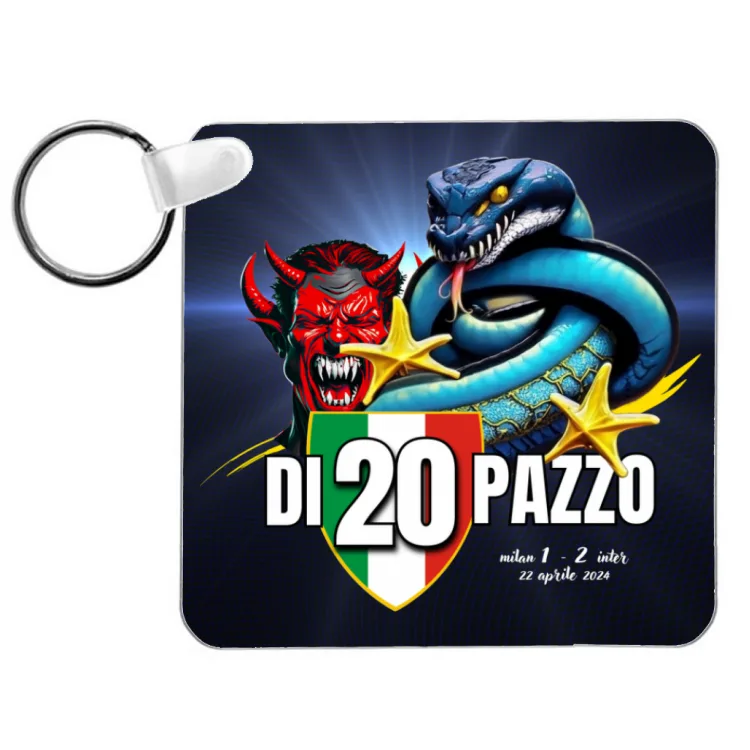 Portachiavi Milanista Diventi Pazzo - Derby Milan 