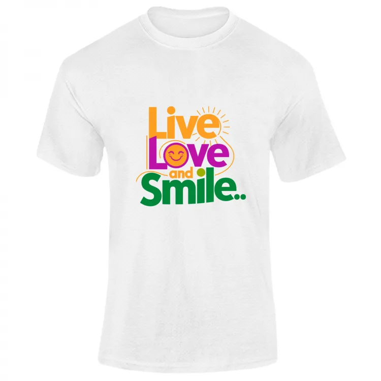 RdMix T-Shirt Unisex Dry Sport Live Love and Smile