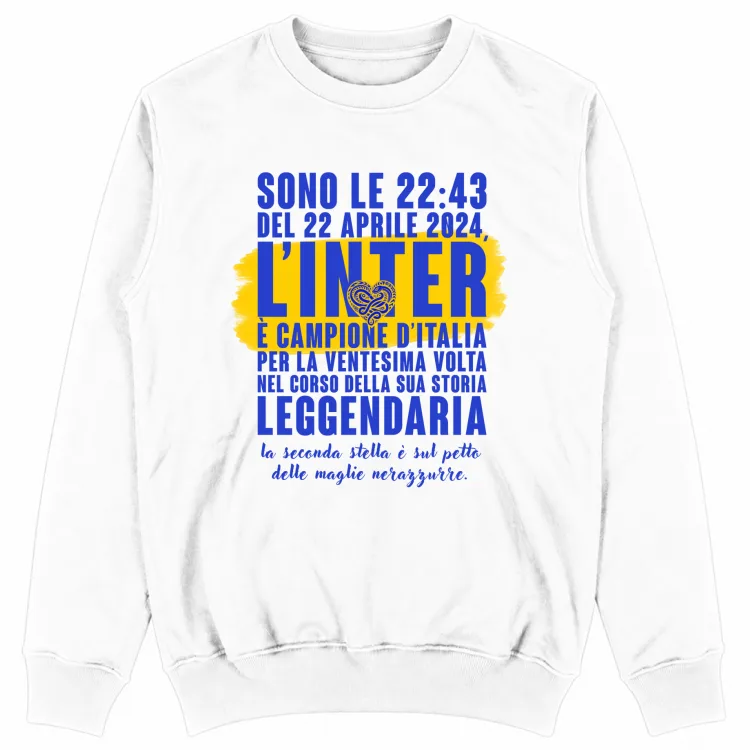 T-shirt Bianca Repice Inter - Sono le 22:43 del 22