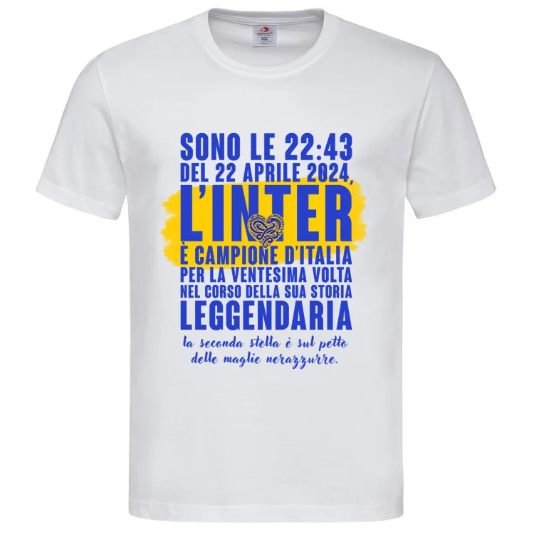 T-shirt Bianca Repice Inter - Sono le 22:43 del 22