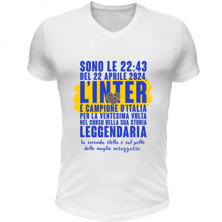 T-shirt Bianca Repice Inter - Sono le 22:43 del 22