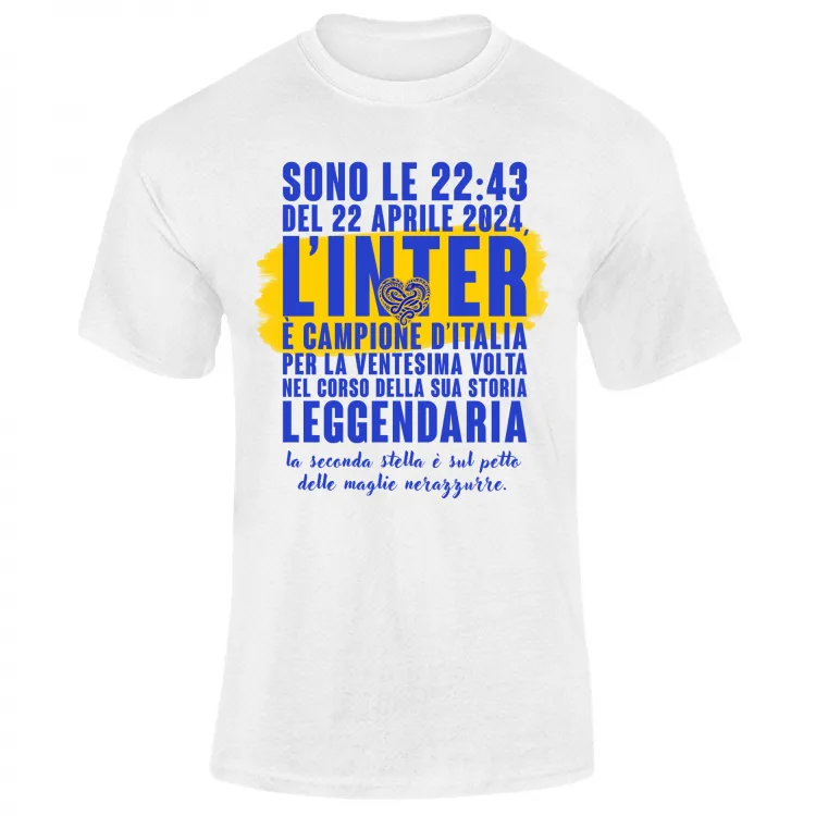 T-shirt Bianca Repice Inter - Sono le 22:43 del 22
