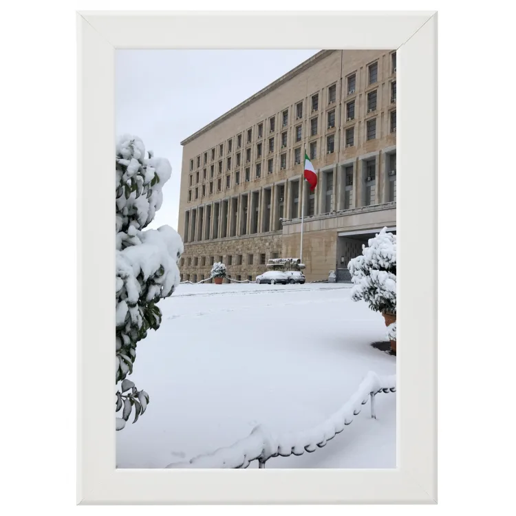 Farnesina innevata - poster con e senza cornice